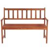 Patio Bench with Cushion 47.2" Solid Acacia Wood