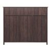 TREXM Retro Sideboard Multifunctional Kitchen Buffet Cabinet with Wine Rack, Drawer and Adjustable Shelves for Dining Room, Living Room