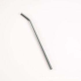 Colored High Borosilicate Environmentally Friendly Heat-resistant Curved Glass Straws (Option: Gray Elbow)